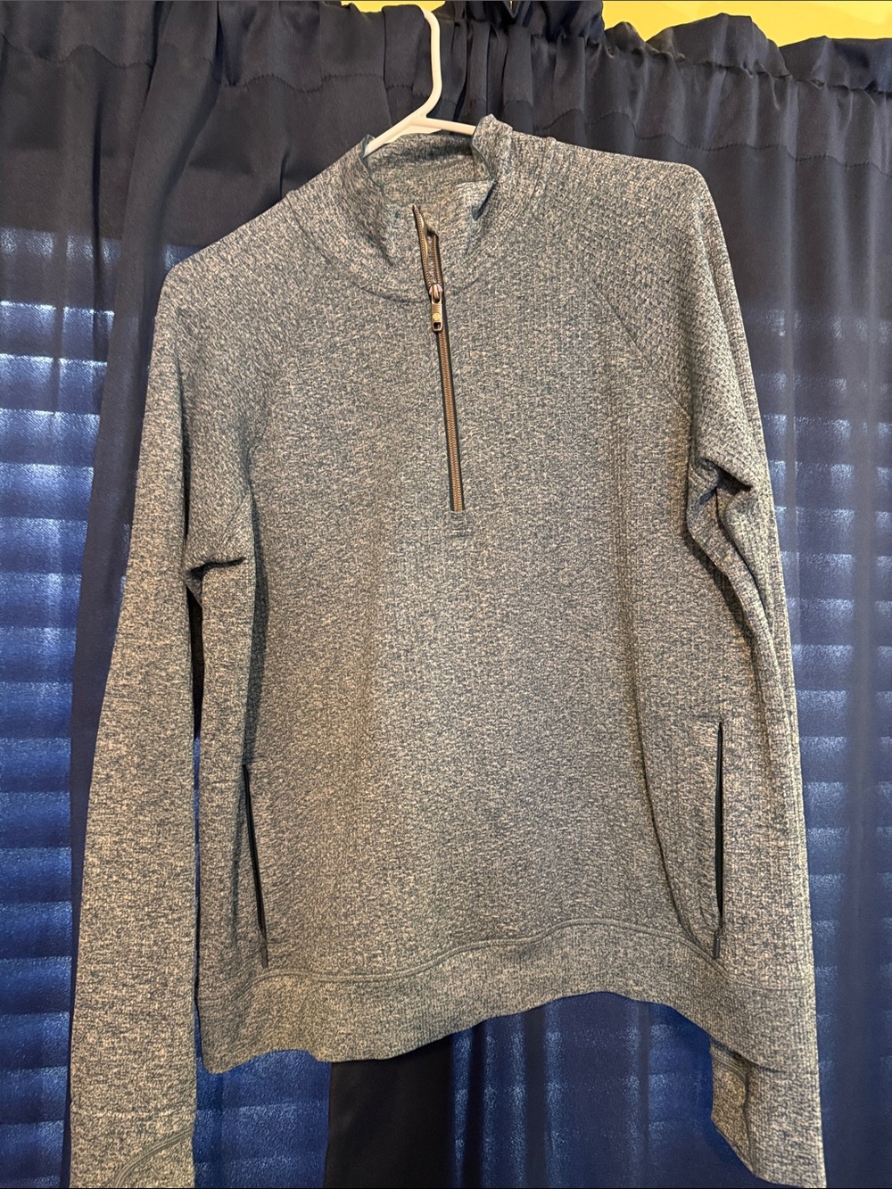 lululemon athletica Women's Teal Heather Quarter-Zip Pullover